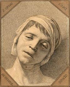 Jean Paul Marat. Artist: David, Jacques Louis (1748-1825)