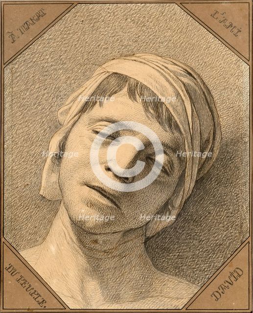 Jean Paul Marat. Artist: David, Jacques Louis (1748-1825)