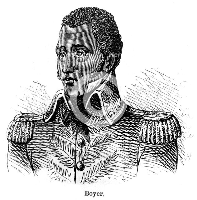 Jean Pierre Boyer, Haitian soldier and President of Haiti, 1873. Artist: Unknown