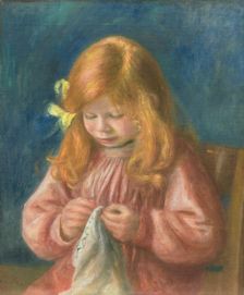 Jean Renoir Sewing, 1899/1900. Creator: Pierre-Auguste Renoir