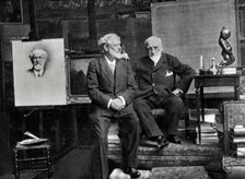 Jean Richepin, French poet, dramatist and novelist, and Leon Bonnat, French artist, 1901