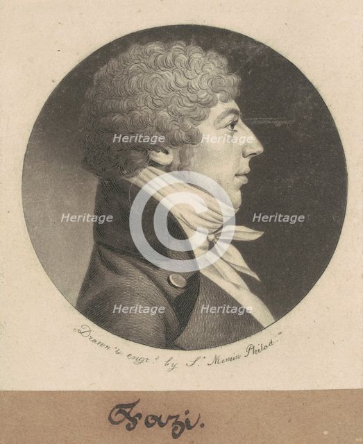 Jean Salomon Fazi, 1800. Creator: Charles Balthazar Julien Févret de Saint-Mémin.