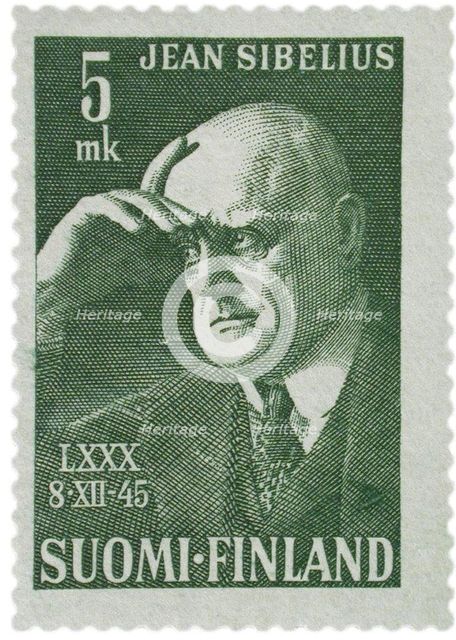 Jean Sibelius (postage stamp), 1945. Artist: Anonymous  