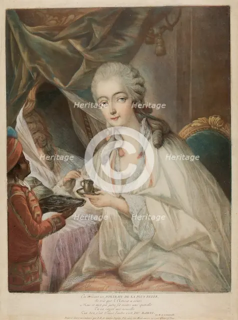 Jeanne Bécu, Comtesse Du Barry, and her servant Zamor, 1771. Creator: Jean-Baptiste André Gautier d'Agoty.