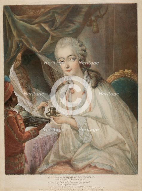 Jeanne Bécu, Comtesse Du Barry, and her servant Zamor, 1771. Creator: Jean-Baptiste André Gautier d'Agoty.