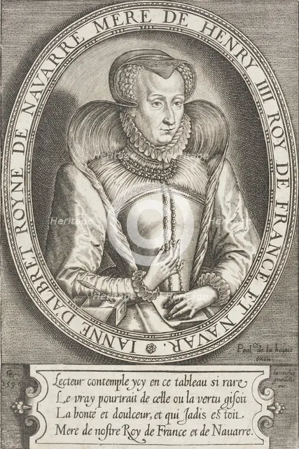 Jeanne d'Albret, Queen of Navarre, 1596. Creator: Leonard Gaultier.