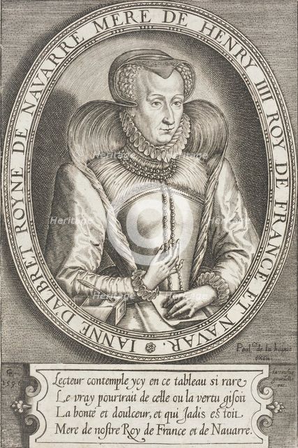 Jeanne d'Albret, Queen of Navarre, 1596. Creator: Leonard Gaultier.