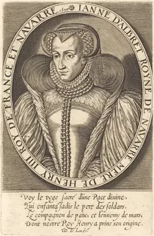 Jeanne d'Albret, Queen of Navarre, 1597. Creator: Thomas de Leu