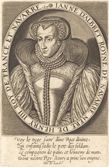 Jeanne d'Albret, Queen of Navarre, 1597. Creator: Thomas de Leu