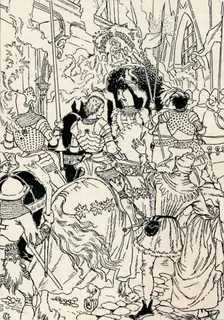Jeanne D'Arc at Orleans c1895. Artist: Eugene Samuel Grasset