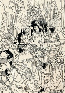 Jeanne D'Arc at Orleans c1895. Artist: Eugene Samuel Grasset