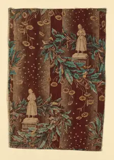 Jeanne d'Arc (Joan of Arc), (Furnishing Fabric), France, 1839/40. Creator: Unknown