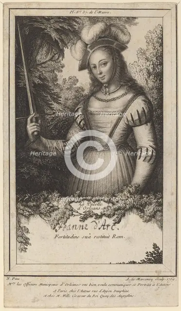 Jeanne d'Arc: La Pucelle d'Orléans, 1769. Creator: Antoine de Marcenay Ghuy.