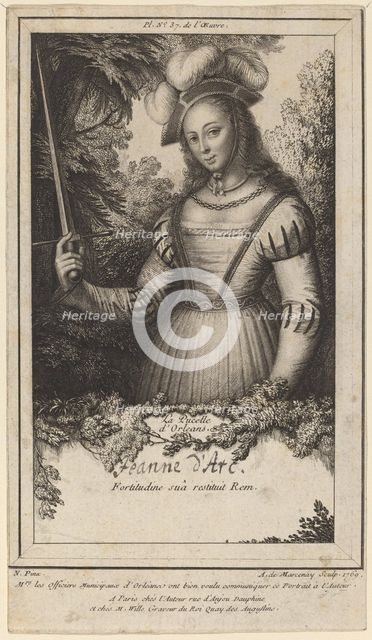 Jeanne d'Arc: La Pucelle d'Orléans, 1769. Creator: Antoine de Marcenay Ghuy.