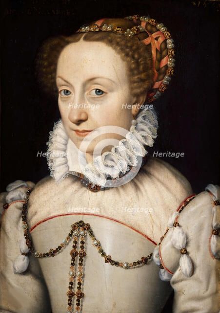 Jeanne d'Albret, Queen of Navarre (1528-1572), c. 1570. Creator: Clouet, François (1510-1572).