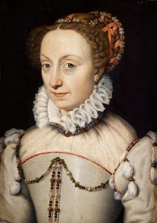 Jeanne d'Albret, Queen of Navarre (1528-1572), c. 1570. Creator: Clouet, François (1510-1572)
