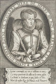 Jeanne d'Albret, Queen of Navarre, 1596. Creator: Leonard Gaultier