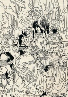 Jeanne D'Arc at Orleans c1895. Artist: Eugene Samuel Grasset