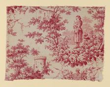 Jeanne d'Arc (Joan of Arc), (Furnishing Fabric), France, c. 1840. Creator: Unknown