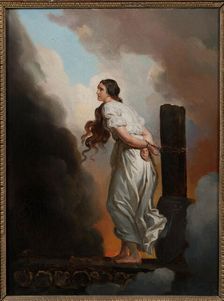 Jeanne d'Arc sur le bûcher (Joan of Arc at the Stake), 1822. Creator: Fragonard, Alexandre-Évariste (1780-1850)