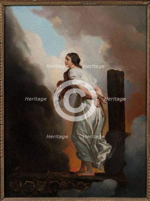 Jeanne d'Arc sur le bûcher (Joan of Arc at the Stake), 1822. Creator: Fragonard, Alexandre-Évariste (1780-1850).