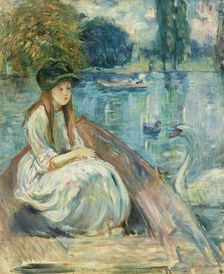 Jeanne Fourmanoir on the lake, 1892. Creator: Morisot, Berthe (1841-1895)