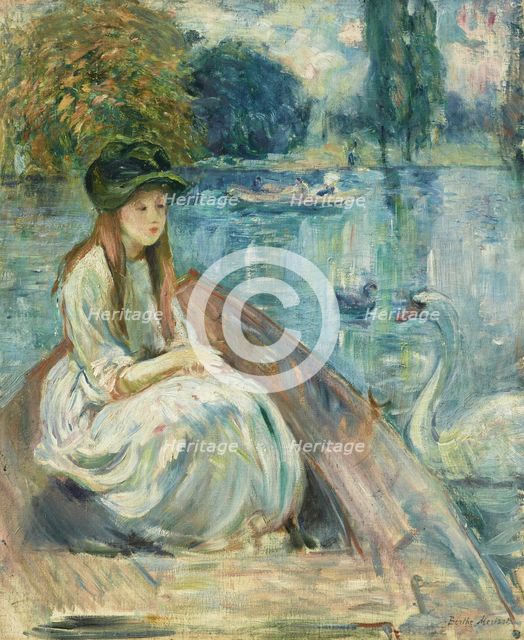 Jeanne Fourmanoir on the lake, 1892. Creator: Morisot, Berthe (1841-1895).