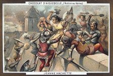 Jeanne Hachette defends Beauvais, 1472, (19th century)