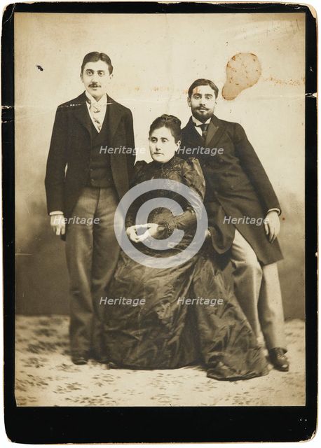 Jeanne Proust née Weil and her two sons Marcel and Robert.