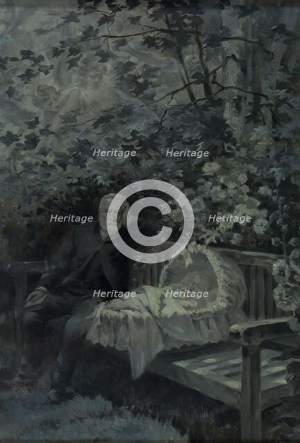 Jeanne sleeping, c1888. Creator: Albert Auguste Fourie.