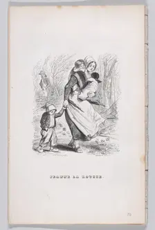Jeanne, the Redhead from The Complete Works of Béranger, 1836. Creator: Louis-Henri Brevière