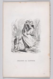 Jeanne, the Redhead from The Complete Works of Béranger, 1836. Creator: Louis-Henri Brevière