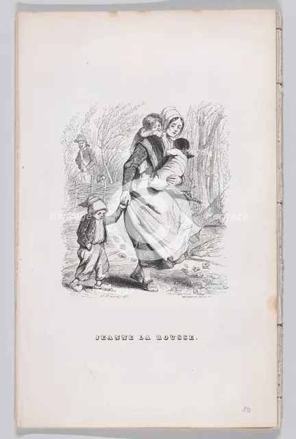 Jeanne, the Redhead from The Complete Works of Béranger, 1836. Creator: Louis-Henri Brevière.