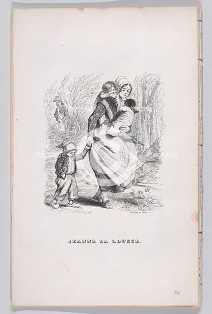 Jeanne, the Redhead from The Complete Works of Béranger, 1836. Creator: Louis-Henri Brevière.