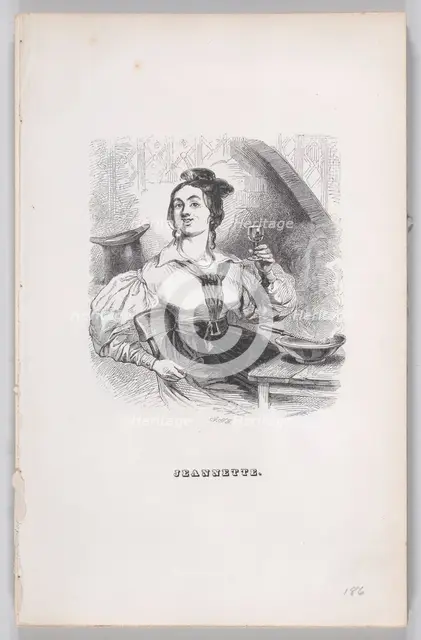 Jeannette from The Complete Works of Béranger, 1836. Creator: John Thompson.