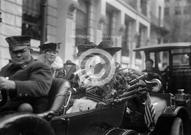 Jeannette Rankin, (right), 1917. Creator: Harris & Ewing.