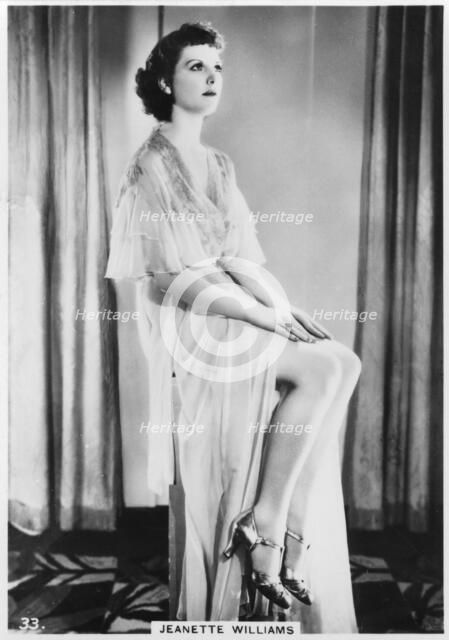 Jeanette Williams, c1938. Artist: Unknown