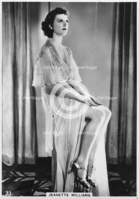 Jeanette Williams, c1938. Artist: Unknown