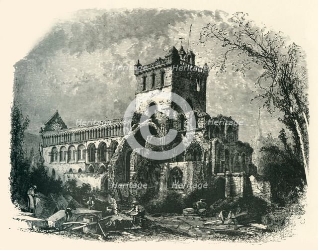 'Jedburgh Abbey', c1870.