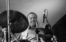 Jeff Tain Watts, Brecon Jazz Festival, Brecon, Wales, Aug 1998. Creator: Brian O'Connor