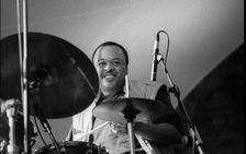 Jeff Tain Watts, Brecon Jazz Festival, Brecon, Wales, Aug 1998. Creator: Brian O'Connor