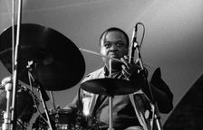 Jeff Tain Watts, Brecon Jazz Festival, Brecon, Wales, Aug 1998. Creator: Brian O'Connor