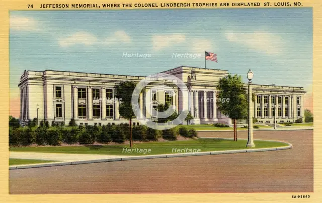 Jefferson Memorial Building, St Louis, Missouri, USA, 1935. Artist: Unknown