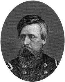 Jefferson Columbus Davis, Union general, 1862-1867.Artist: J Rogers