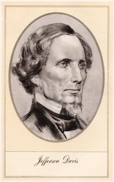 Jefferson Davis, American soldier and politician, (early 20th century). Artist: Gordon Ross