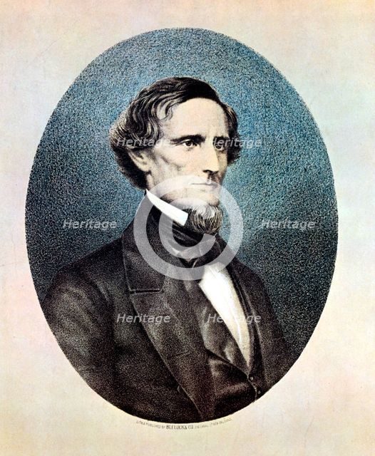 Jefferson Davis, President of the Confederate (southern) States. Artist: Unknown