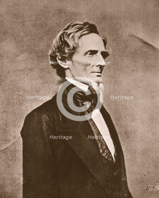 Jefferson Davis, President of the Confederate States of America, c1855-c1865. Creator: Unknown.