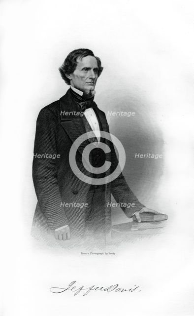 Jefferson Davis, statesman and advocate for American slavery, 1862-1867. Artist: Unknown