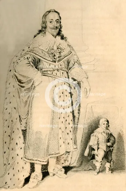 'Jeffery Hudson, Aged 30 Years, 18 Inches high. - Dwarf to King Charles the First', 1821. Creator: R Page.
