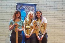 Jemima Whyte, Maddy Salter and Myra Brownbridge, NJA Fundraiser, Baptist Church, Loughton, 2025. Creator: Brian O'Connor